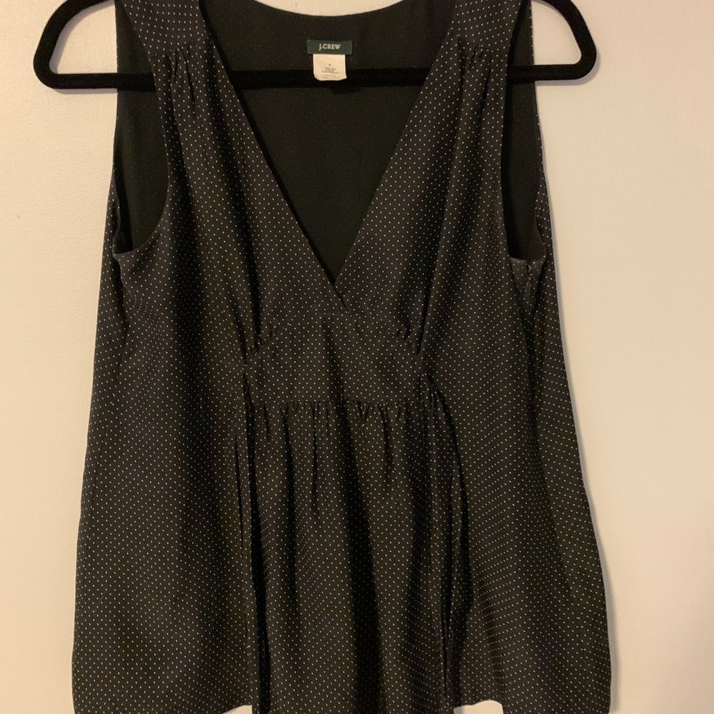J. Crew Polka Dot Silk Top - Picture 2 of 3